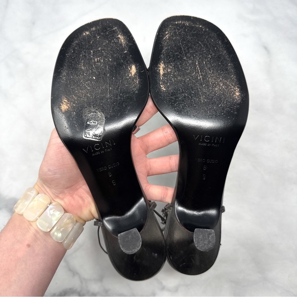 Giuseppe Zanotti Vicini Vintage 90s Y2K Mesh Chain Minimalist Kitten Sandal Heel - Picture 11 of 15